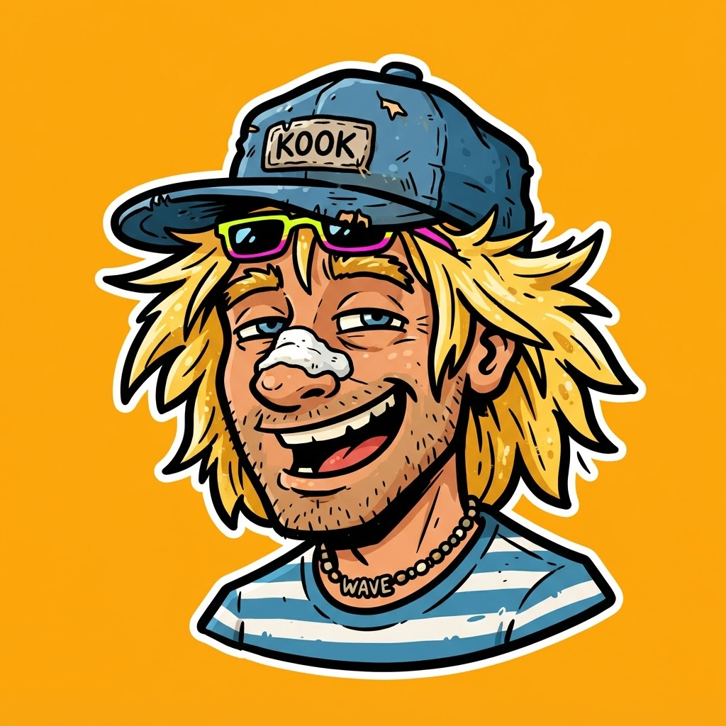 Close-up of the Kook mascot face